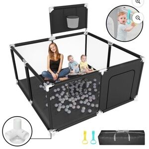 Black Kids Playpen with Balls
